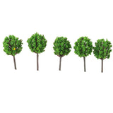 Maxbell 4x50pcs Model Train Trees Scenery Landscape Light Green 1:300