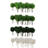 Maxbell 4x50pcs Model Train Trees Scenery Landscape Light Green 1:300