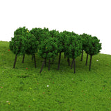 Maxbell 4x50pcs Model Train Trees Scenery Landscape Light Green 1:300