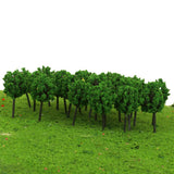 Maxbell 4x50pcs Model Train Trees Scenery Landscape Light Green 1:300
