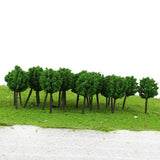 Maxbell 4x50pcs Model Train Trees Scenery Landscape Light Green 1:300