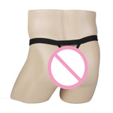 Maxbell Men Imitation Leather G-string Thong Trunks Underwear Jockstrap T-back Black