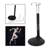Maxbell 12x1/6 Scale C-Type Display Stand Holder fit for 12" Action Figures Black Metal