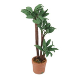 Maxbell Dollhouse Miniature Potted Green Leafed Plant Garden Decor