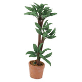 Maxbell Dollhouse Miniature Potted Green Leafed Plant Garden Decor
