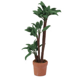 Maxbell Dollhouse Miniature Potted Green Leafed Plant Garden Decor