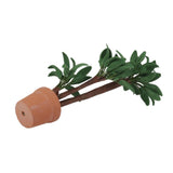 Maxbell Dollhouse Miniature Potted Green Leafed Plant Garden Decor