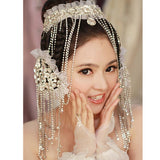 Wedding Bridal Crystal Rhinestone Silver Shoulder Chain Necklace Jewelry