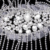 Wedding Bridal Crystal Rhinestone Silver Shoulder Chain Necklace Jewelry