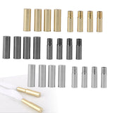 Maxbell Footful Metal Aglets Shoe Laces Tips Screw On Replacement 4pcs Golden