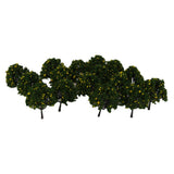 Maxbell 2x20pcs Model Train Yellow Fruit Trees Garden Street Layout Scale 1/100 6CM