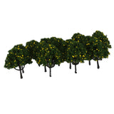 Maxbell 2x20pcs Model Train Yellow Fruit Trees Garden Street Layout Scale 1/100 6CM
