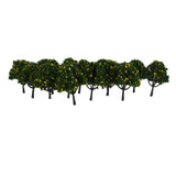 Maxbell 2x20pcs Model Train Yellow Fruit Trees Garden Street Layout Scale 1/100 6CM