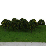 Maxbell 2x20pcs Model Train Yellow Fruit Trees Garden Street Layout Scale 1/100 6CM