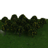 Maxbell 2x20pcs Model Train Yellow Fruit Trees Garden Street Layout Scale 1/100 6CM