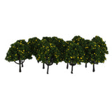 Maxbell 2x20pcs Model Train Yellow Fruit Trees Garden Street Layout Scale 1/100 6CM