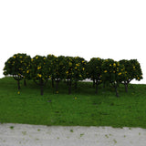 Maxbell 2x20pcs Model Train Yellow Fruit Trees Garden Street Layout Scale 1/100 6CM