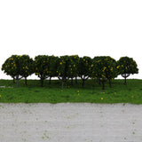 Maxbell 2x20pcs Model Train Yellow Fruit Trees Garden Street Layout Scale 1/100 6CM