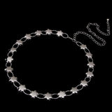 Maxbell Sliver Crystal Alloy Flower Beads Ladies Waist Chain/Charm Belt