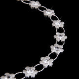 Maxbell Sliver Crystal Alloy Flower Beads Ladies Waist Chain/Charm Belt