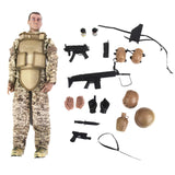 Maxbell 12" 1/6 Army Combat Desert ACU Soldier Action Figure Model Toys A