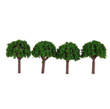 Maxbell 6x50pcs 3cm Scenery Landscape Train Model Trees Light Green Scale 1/500