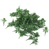 Green Plastic Heart&Sword Shaped Leaves Grass Ground Cover HO OO for Diorama