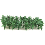 Green Plastic Heart&Sword Shaped Leaves Grass Ground Cover HO OO for Diorama