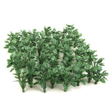 Green Plastic Heart&Sword Shaped Leaves Grass Ground Cover HO OO for Diorama