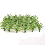 Maxbell 4x50pcs Green Scenery Landscape Model Grass with Crushed Leaves