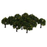 Maxbell 2x20pcs Model Train Yellow Fruit Trees Garden Street Layout Scale 1/300 4CM