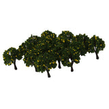 Maxbell 2x20pcs Model Train Yellow Fruit Trees Garden Street Layout Scale 1/300 4CM