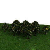 Maxbell 2x20pcs Model Train Yellow Fruit Trees Garden Street Layout Scale 1/300 4CM