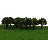 Maxbell 2x20pcs Model Train Yellow Fruit Trees Garden Street Layout Scale 1/300 4CM