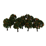 Maxbell 4x20pcs Model Train Orange Fruit Trees Garden Street Layout Scale 1/300 4CM