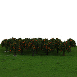 Maxbell 4x20pcs Model Train Orange Fruit Trees Garden Street Layout Scale 1/300 4CM