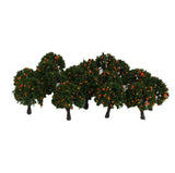Maxbell 4x20pcs Model Train Orange Fruit Trees Garden Street Layout Scale 1/300 4CM