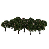 Maxbell 4x20pcs 4cm Scenery Landscape Train Model Trees w/ Pink Peach Fruit 1/300
