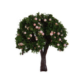 Maxbell 4x20pcs 4cm Scenery Landscape Train Model Trees w/ Pink Peach Fruit 1/300