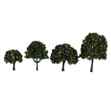 Maxbell 4x20pcs 4cm Scenery Landscape Train Model Trees w/ Pink Peach Fruit 1/300