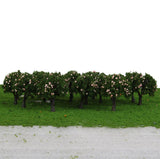 Maxbell 4x20pcs 4cm Scenery Landscape Train Model Trees w/ Pink Peach Fruit 1/300