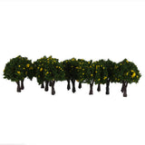 Maxbell 20pcs Model Train Green Fruit Trees Garden Street Layout Scale 1/300 4CM
