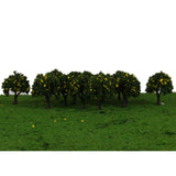 Maxbell 20pcs Model Train Green Fruit Trees Garden Street Layout Scale 1/300 4CM