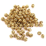 Maxbell 200± Alloy Spacer Beads Pumpkin Round Ball Gold/Silver DIY Jewelry Making 4mm