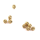 Maxbell 200± Alloy Spacer Beads Pumpkin Round Ball Gold/Silver DIY Jewelry Making 4mm