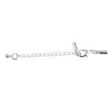 Maxbell 4x Clasp and Clip Ends Set with Extender Chain 12pcs Silve 3mm