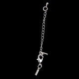 Maxbell 4x Clasp and Clip Ends Set with Extender Chain 12pcs Silve 3mm
