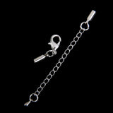 Maxbell 24pcs Necklace Bracelet Chain Extender with Lobster Clips Silver Tone 50mm+55mm