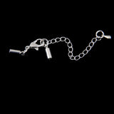 Maxbell 24pcs Necklace Bracelet Chain Extender with Lobster Clips Silver Tone 50mm+55mm