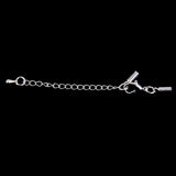 Maxbell 4x Clasp and Clip Ends Set with Extender Chain 12pcs Silve 3mm